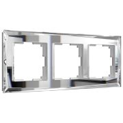 Рамка из стекла на 3 поста Diamant зеркальный W0031220