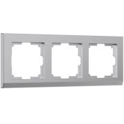 Рамка из поликарбоната на 3 поста Stark серебряный W0031806