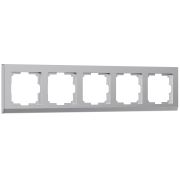 Рамка из поликарбоната на 5 постов Stark серебряный W0051806
