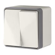 Выключатель двухклавишный влагозащищенный Gallant слоновая кость WL15-03-02