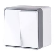 Выключатель двухклавишный влагозащищенный Gallant белый WL15-03-02