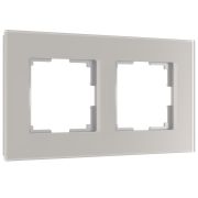Рамка из стекла на 2 поста Senso дымчатый soft-touch W0023117