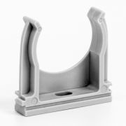 Крепеж-клипса для труб D40 серый Полистирол