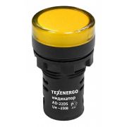 Лампа сигнальная AD22DS(LED) 230В AC/DC d22  желтая