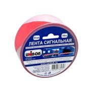 Лента сигнальная красно/белая 50мм х 150м UNIBOB