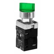 Переключатель LAY5-BК2365 на 2 положения с подсветкой «I-O» зеленый 1з+1р