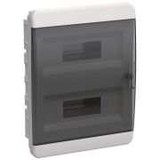 Корпус ЩРВ-П-24 TEKFOR IP41 черн. прозр. дверь пластик. IEK TF5-KP12-V-24-41-K01-K03