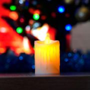 Световая фигура Свеча «Пламя»1LED (батарейки в компл), 7,5см, белый, LT134