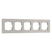 Рамка из стекла на 5 постов Senso дымчатый soft-touch W0053117