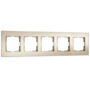 Рамка из стекла на 5 постов Senso шампань soft-touch W0053111