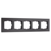 Рамка из стекла на 5 постов Senso черный soft-touch W0053108