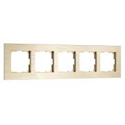 Рамка из металла на 5 постов AluMax шампань алюминий W0053511