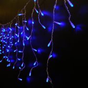 Гирлянда «Бахрома» OIC100LSE-B-T-I4-F 100LED син./бел. 2х0.5м 20 нитей 24/56/32/48см соединяемая до 20шт уличная мерцающая SHLights 4690601034991