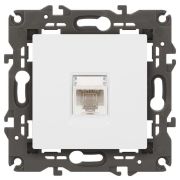 Розетка компьютерная 1-м Elegance 14-3107-01 RJ45 IP20 механизм бел. Эра Б0034302