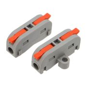 Клемма строительно-монтажная СМК проходная 222-421P 1п 0.08-4кв.мм с монтажной площадкой сер. (уп.5шт) Rexant 07-6261-05