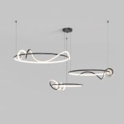 Кольцевая Люстра Raffel Combo D50+60+80 Black By Imperiumloft