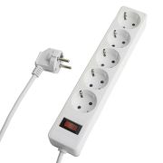 Сетевой фильтр 5-местный с/з 3x1мм2, 3 м, серия Optima, HM20-51-03, белый