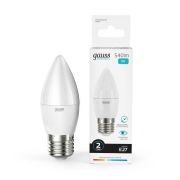 Лампа светодиодная Elementary 8Вт свеча 4100К нейтр. бел. E27 540лм GAUSS 33228