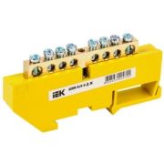 Шина PE «земля» на DIN-изол ШНИ-6х9-14-Д-Ж IEK