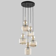 Подвесной светильник со стеклянными плафонами 11043 Sophia Cognac