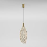 Подвесной светодиодный светильник с металлическим плафоном 90380/1 золото