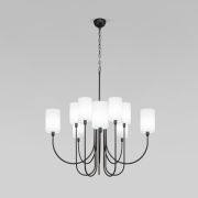 Умная подвесная люстра с тканевыми абажурами 60164/10 черный