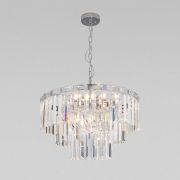 Умная подвесная люстра с хрусталем 10130/8 хром