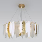 Умная подвесная люстра с фактурным стеклом 326/10