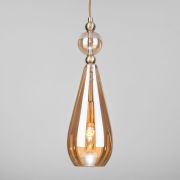 Подвесной светильник со стеклянным плафоном 50202/1 янтарный