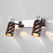 Настенный светильник с поворотными плафонами 20090/2 черный/хром