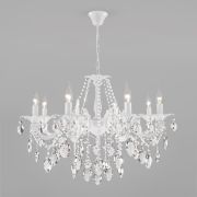 Подвесная люстра с хрусталем 10108/8 белый/прозрачный хрусталь Strotskis