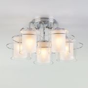 Потолочная люстра со стеклянными плафонами 30160/5 хром