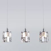 Подвесной светильник с хрусталем 50101/3 хром