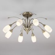 Потолочная люстра со стеклянными плафонами 30280/8 античная бронза