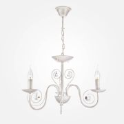 Классическая подвесная люстра 60018/3 белый с золотом