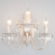 Бра с хрусталем 3305/3  белый с золотом / прозрачный хрусталь