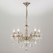 Люстра с хрусталем в классическом стиле 3281/5 античная бронза / прозрачный хрусталь