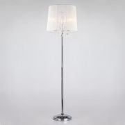 Торшер с прозрачным абажуром 2045/3F хром/белый
