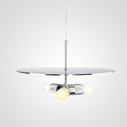 Люстра RH Utilitaire Disk Triple Pendant Silver
