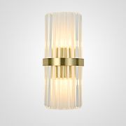 Бра Odeon Clear Glass Gold metal Wall Lamp
