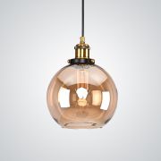 Подвесной светильник Loft Clear Glass Sphere Cloche Дымчатый