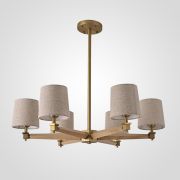 Люстра на штанге Jorgenson D85 Beige/Light wood