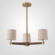 Люстра на штанге Jorgenson D70 Beige/Dark wood