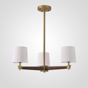 Люстра на штанге Jorgenson D70 White/Dark wood