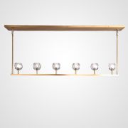 Люстра RH Boule De Cristal Linear Chandelier 6 Bronze