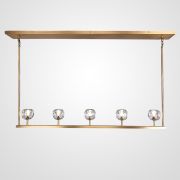 Люстра RH Boule De Cristal Linear Chandelier 5 Bronze