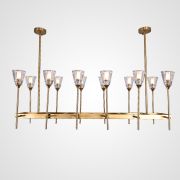Люстра на штанге TORCHE DE VERRE Linear Chandelier 12