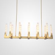 Люстра на штанге CANELLE Linear Chandelier 12 Modern Brass