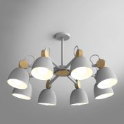 Люстра на штанге ROLLA 8 Gray