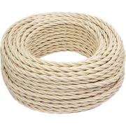 Провод ретро 3х1.5 матов. зол./песочн. (уп.50м) Bironi B1-434-719-50